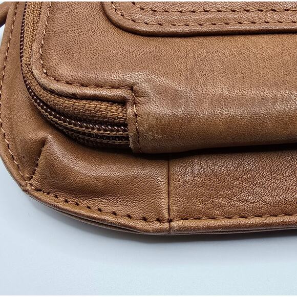 Fossil Leather Zip Around Crossbody Bag Purse - Picture 4 of 13